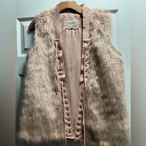 Guess fur vest size small